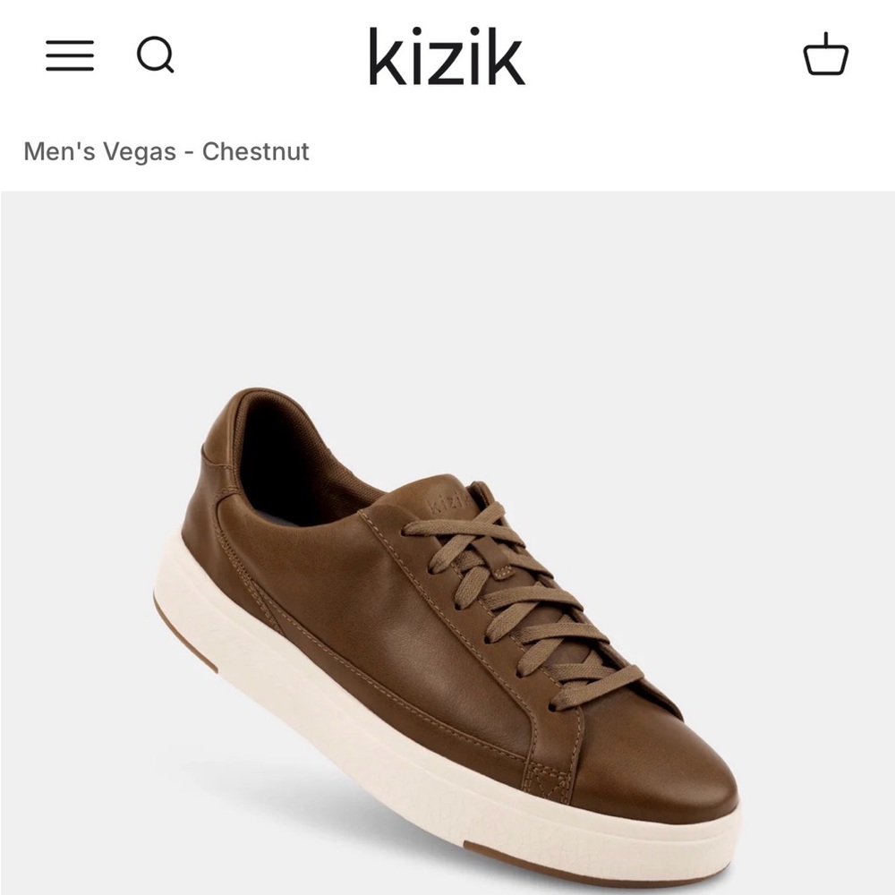 Kizik Vegas Chestnut Sneakers Brown Leather